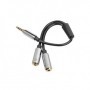 Sharkoon 0.12m, 3.5mm/2x3.5mm cavo audio 0,12 m Nero, Argento (4044951019632)