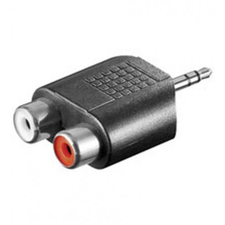 Goobay 3.5mm audio adaptor 3.5mm M 2x RCA FM Nero (11604)