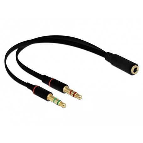 DeLOCK 65967 cavo audio 0,2 m 3.5mm 2 x 3.5mm Nero (65967)