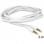DeLOCK 3.5mm - 3.5mm, 3m cavo audio Bianco (83442)