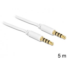 DeLOCK 3.5mm - 3.5mm, 5m cavo audio Bianco (83443)