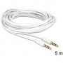 DeLOCK 3.5mm - 3.5mm, 5m cavo audio Bianco (83443)