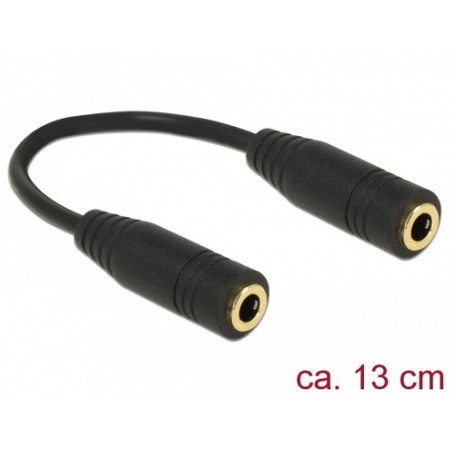 DeLOCK 65896 cavo audio 0,13 m 3.5mm Nero (65896)