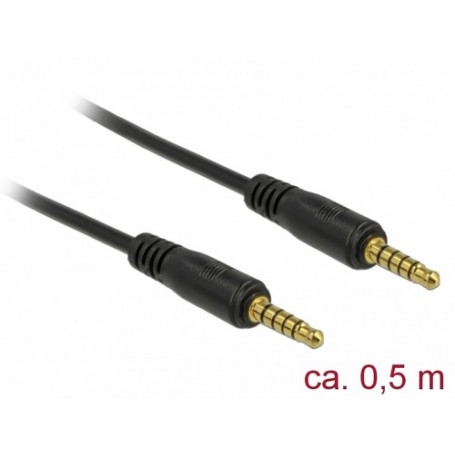 DeLOCK 85695 cavo audio 0,5 m 3.5mm Nero (85695)