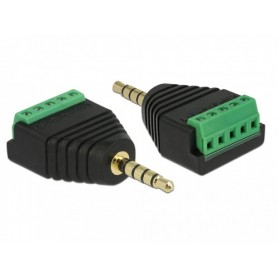 DeLOCK 65947 adattatore per inversione del genere dei cavi 3.5 mm Morsettiera Nero, Verde (65947)
