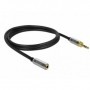 DeLOCK 85780 cavo audio 1 m 3.5mm Nero, Grigio (85780)