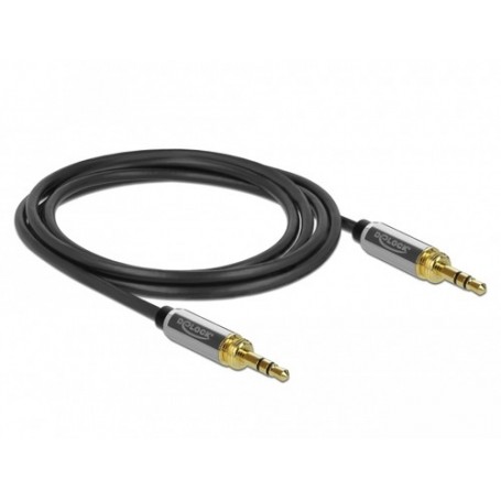 DeLOCK 85785 cavo audio 1 m 3.5mm Nero, Grigio (85785)