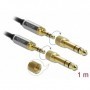 DeLOCK 85785 cavo audio 1 m 3.5mm Nero, Grigio (85785)