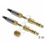 DeLOCK 85787 cavo audio 3 m 3.5mm Nero, Grigio (85787)