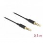 DeLOCK 66075 cavo audio 0,5 m 3.5mm Nero (66075)