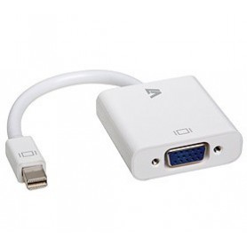V7 Adaptador blanco de vídeo con conector Mini DisplayPort macho a VGA hembra (CBL-MV1WHT-5E)