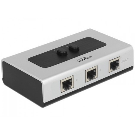 DeLOCK 87673 hub di interfaccia 1000 Mbit/s Nero, Grigio (87673)