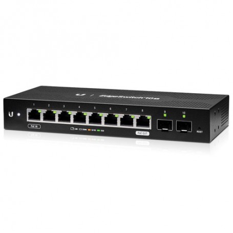 Ubiquiti Networks EdgeSwitch 10X Gestito L2 Gigabit Ethernet (10/100/1000) Supporto Power over Ethernet (PoE) Nero (ES-10X)