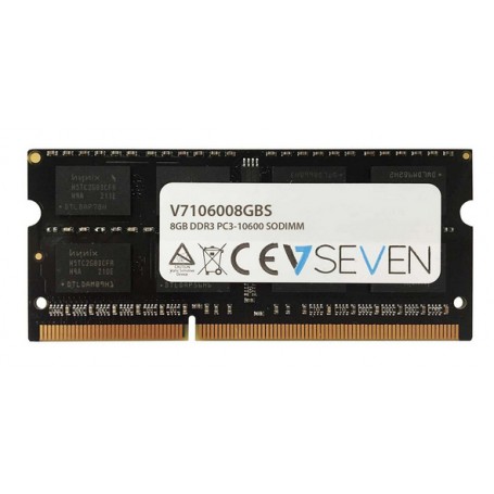 V7 8GB DDR3 PC3-10600 - 1333mhz SO DIMM Notebook Módulo de memoria - V7106008GBS (V7106008GBS)