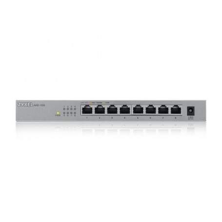 Zyxel MG-108 Non gestito 2.5G Ethernet (100/1000/2500) Acciaio (MG-108-ZZ0101F)