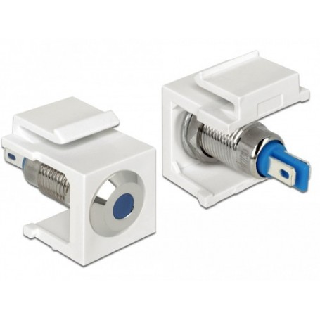 DeLOCK 86434 cavo di collegamento Keystone LED Blu, Acciaio inossidabile, Bianco (86434)