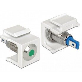 DeLOCK 86435 cavo di collegamento Keystone LED Blu, Verde, Acciaio inossidabile, Bianco (86435)