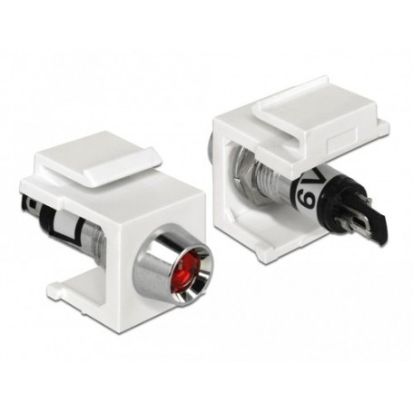 DeLOCK 86447 cavo di collegamento Keystone LED Nero, Rosso, Acciaio inossidabile, Bianco (86447)