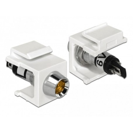 DeLOCK 86449 cavo di collegamento Keystone LED Nero, Acciaio inossidabile, Bianco, Giallo (86449)