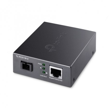 TP-LINK TL-FC311B-2 convertitore multimediale di rete 1000 Mbit/s Nero (TL-FC311B-2)