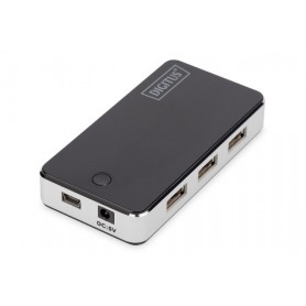 Digitus DA-70222 hub di interfaccia 480 Mbit/s Nero, Argento (DA-70222)