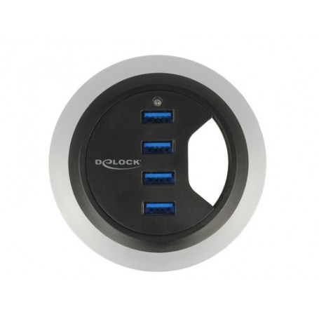DeLOCK 62868 hub di interfaccia USB 3.2 Gen 1 (3.1 Gen 1) Type-A 5000 Mbit/s Nero (62868)
