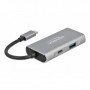 DeLOCK 63261 hub di interfaccia USB 3.2 Gen 2 (3.1 Gen 2) Type-C 10000 Mbit/s Nero, Grigio (63261)