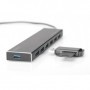 Digitus DA-70241-1 hub di interfaccia USB 3.2 Gen 1 (3.1 Gen 1) Type-A 5000 Mbit/s Grigio (DA-70241-1)