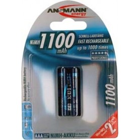 Ansmann 1x2 NiMH 1100 mAh Micro / AAA / HR03 Mini Stilo AAA Nichel-Metallo Idruro (NiMH) (5035222)
