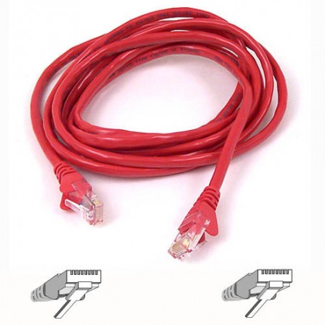 Belkin SNAGLESS CAT6 PATCH CABLE cavo di rete Rosso 2 m (A3L980B02M-REDS)