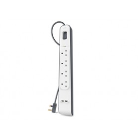 Belkin BSV401VF2M protezione da sovraccarico Bianco 4 presa(e) AC 2 m (BSV401VF2M)