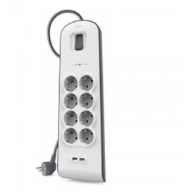 Belkin BSV804VF2M protezione da sovraccarico Bianco 8 presa(e) AC 2 m (BSV804VF2M)