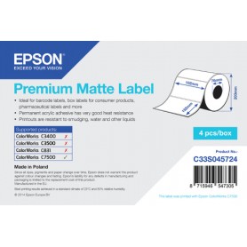 Epson Premium Matte Label Bianco Opaco (C33S045724)
