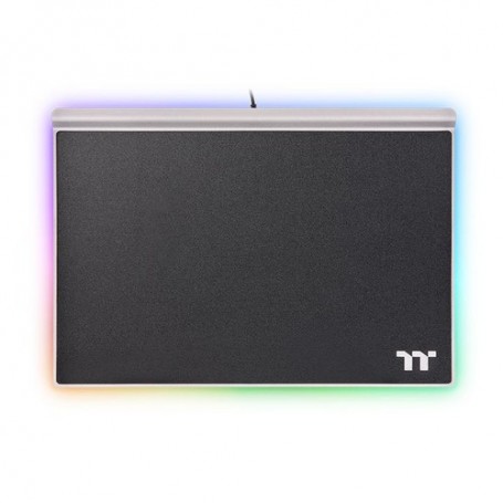 Thermaltake Argent MP1 RGB Tappetino per mouse per gioco da computer Nero, Titanio (GMP-MP1-BLKHMC-01)