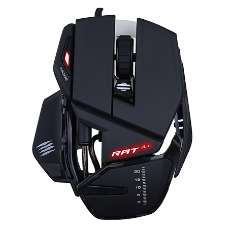 Mad Catz R.A.T. 4+ mouse Mano destra USB tipo A Ottico 7200 DPI (MR03MCINBL000-0)