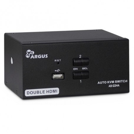 Inter-Tech AS-22HA HDMI switch per keyboard-video-mouse (kvm) Nero (88887243)