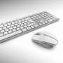 CHERRY DW 9000 SLIM tastiera RF senza fili + Bluetooth Inglese US Argento, Bianco (JD-9000EU-1)