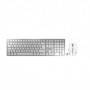 CHERRY DW 9000 SLIM tastiera RF senza fili + Bluetooth Inglese US Argento, Bianco (JD-9000EU-1)
