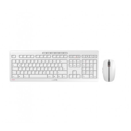 CHERRY Stream Desktop Recharge tastiera RF Wireless AZERTY Belga Grigio (JD-8560BE-0)