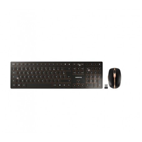 CHERRY DW 9100 SLIM tastiera RF senza fili + Bluetooth AZERTY Francese Nero (JD-9100FR-2)