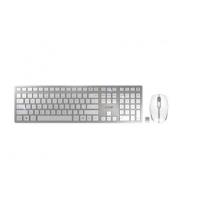 CHERRY DW 9100 SLIM tastiera RF senza fili + Bluetooth QWERTY Inglese US Argento (JD-9100EU-1)
