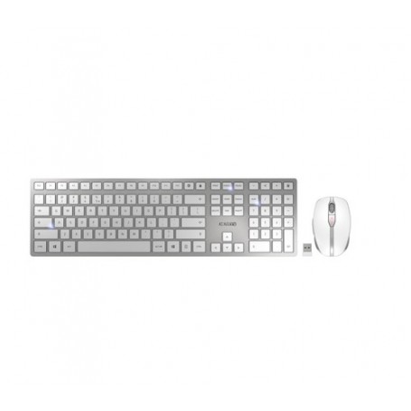 CHERRY DW 9100 SLIM tastiera RF senza fili + Bluetooth QWERTY Inglese US Argento (JD-9100EU-1)
