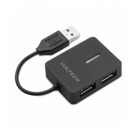 Vultech HU-04USB2 hub di interfaccia USB 2.0 480 Mbit/s Nero (HU-04USB2)