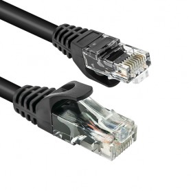 Vultech TAAU010-UTP-BK cavo di rete Nero 1 m Cat6 U/UTP (UTP) (TAAU010-UTP-BK)