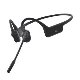 Aftershokz OpenComm Auricolare Wireless A clip, Passanuca Musica e Chiamate USB tipo-C Bluetooth Nero (ASC100BK)
