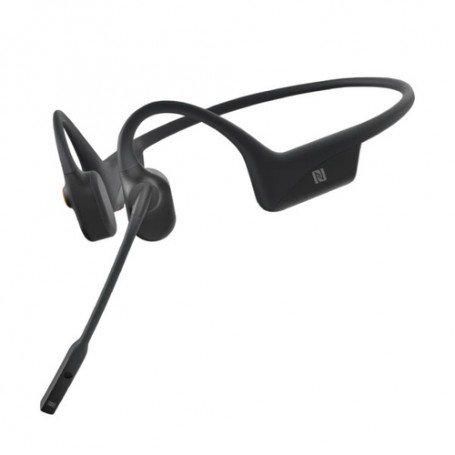 Aftershokz OpenComm Auricolare Wireless A clip, Passanuca Musica e Chiamate USB tipo-C Bluetooth Nero (ASC100BK)