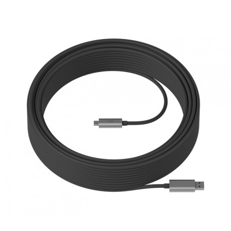Logitech Strong USB 25m cavo USB USB 3.2 Gen 2 (3.1 Gen 2) USB A USB C Nero (939-001802)