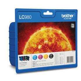 Brother LC-980VALBP cartuccia d'inchiostro 4 pz Originale Nero, Ciano, Magenta, Giallo (LC-980VALBP)