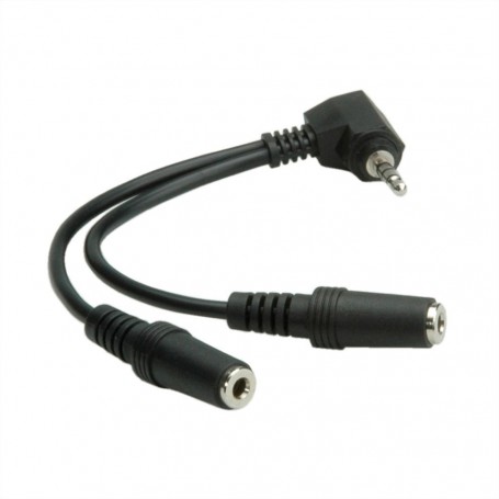 ROLINE 11.09.4441 cavo audio 0,15 m 3.5mm 2 x 3.5mm Nero (RO11.09.4441)