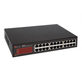 Hamlet Switch di rete a 24 porte sistema automatico per riconoscimento velocità 10/100 Mbps in metallo (HN24S)